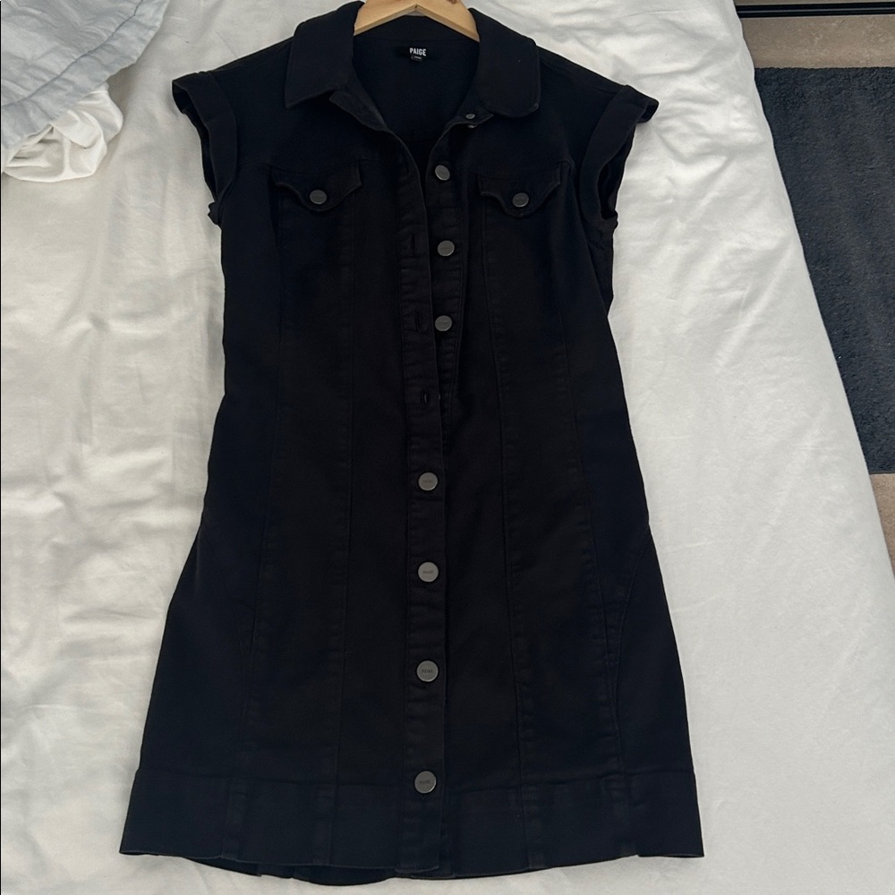 PAIGE black  Denim Stretchy  Dress perfect condition size 4